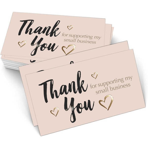 Easykart 120 Thank You For Supporting My Small Business Cards,