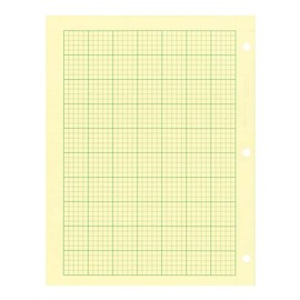 National Computation Pad, 5 x 5 Quad Ruling and Unruled, 8.5" x 11", 200 Sheets (42389), Green