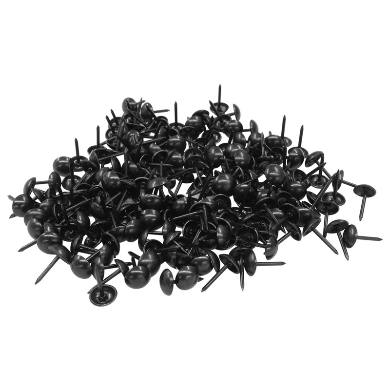 Moicstiy 200 Pcs Black Upholstery Tacks for Furniture, Metal Thumb