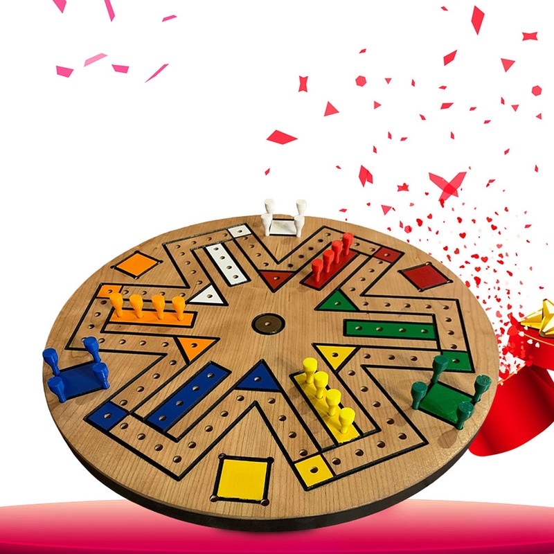 Wooden Board Game Flying Chess Peg Board Game Family Game