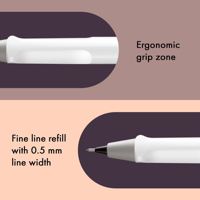 LAMY safari white - Mechanical Pencil with ergonomic grip &
