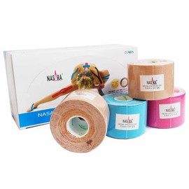 Nasara 나사라 키네시올로지 테이프 (5cmx5m) x 6롤 //테이핑 [03-빨강 x 6롤] Nasara Kinesiology Tape (5cm x 5m) x 6 Rolls // Taping [03-Red x 6 Rolls]