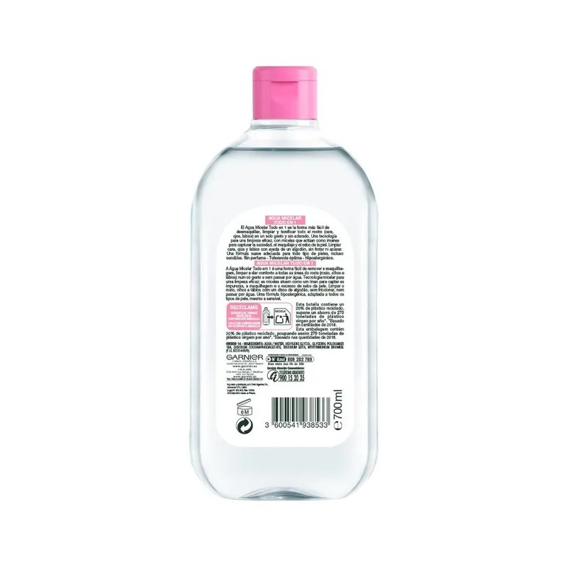 Agua Micelar Garnier Skin Active Todo Tipo De Piel 700ml