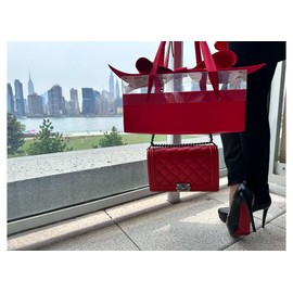 Large Gift Box with Big bow lid - set of 5(Red)