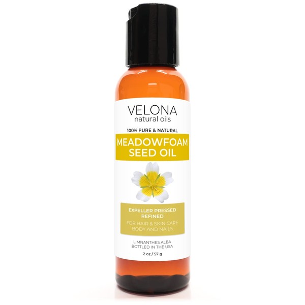 velona Meadowfoam Seed Oill 2 oz | 100% Pure and Natural Carrier Oil | Refined, Cold pressed | Cooking, Skin, Hair, Body & Face Moisturizing | Use Today - Enjoy Results