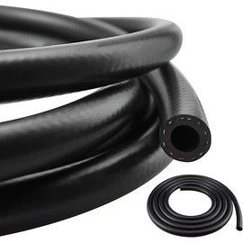 Fuel Line 1/4 Inch ID NBR Fuel Line Hose 4AN Rubber Push on Fuel Hose for Small Engines 10 Feet