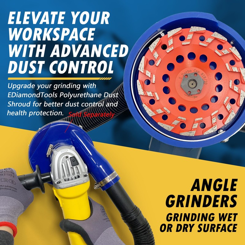 7" High Performance Diamond Grinding Wheels for Aggressive Concrete, Paint,
