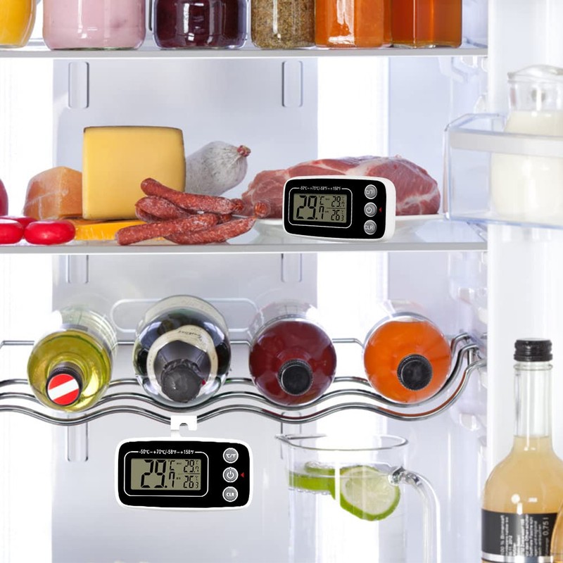 Vicloon Fridge Thermometer, Pack of 2 Digital Freezer Thermometer with