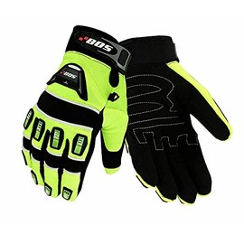 BOSmoto Cycling Sports Gloves Motorcycle Gloves XS-3XL (Neon, M)