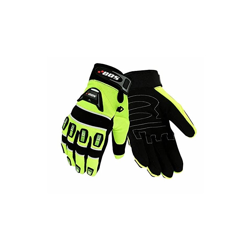 BOSmoto Cycling Sports Gloves Motorcycle Gloves XS-3XL (Neon, M)