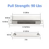 330 LBS Pivot Hinge Set with Magnetic Door Catch for