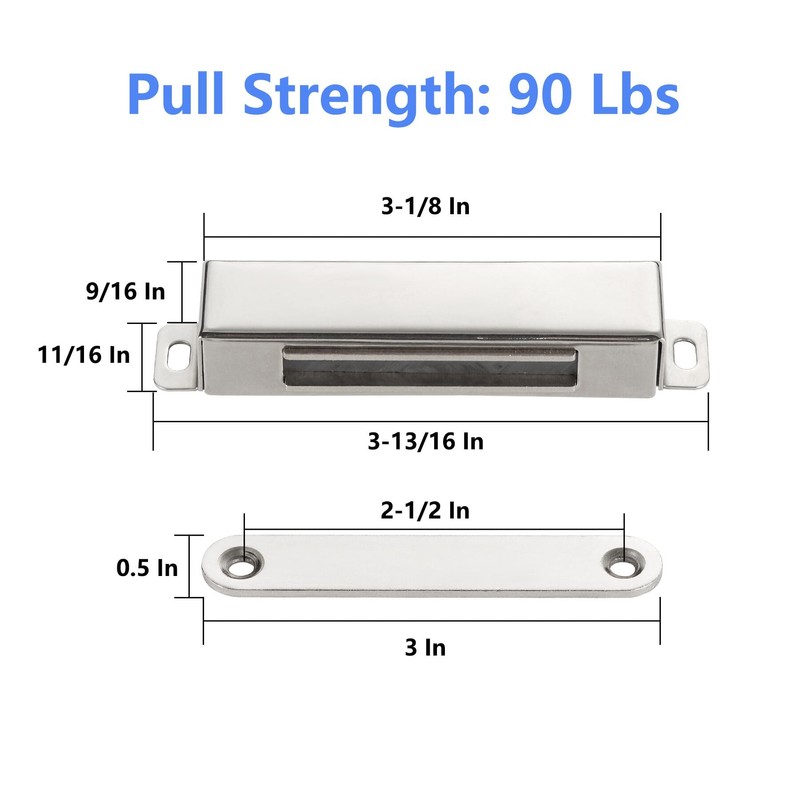 330 LBS Pivot Hinge Set with Magnetic Door Catch for