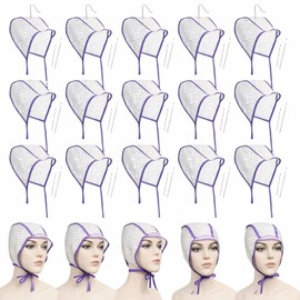Juego de 20 piezas para resaltar el cabello, desechables, para colorear, para salón de belleza, con 2 ganchos de metal para salón y uso doméstico, suministros para colorear (color morado)