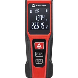 TOOLCRAFT Laser Distance Meter 20 m Digital Rangefinder Precise Laser Measurements LCD Display Rangefinder for Construction and Crafts Laser Meter