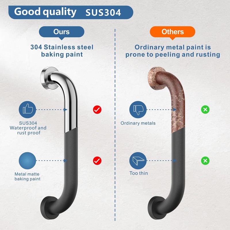 Stair Hand Railing,Safety Handle Bar,Iron Outdoor Deck Rail,Safety Handle Bar,Banister