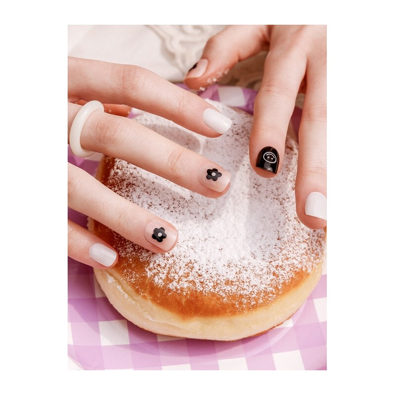 Reusable Nail Tip Smile Flower (Short Square) / 리유저블 네일팁