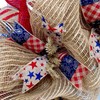 Patriotic There's No Place Like Home Handmade Burlap Deco Mesh