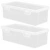 COLLBATH 2pcs Plastic Organizer Box Multi Functional Storage Bin for