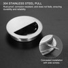 PATIKIL Recessed Door Handles 70mm/2.75" Dia, 4 Pack Round Hidden