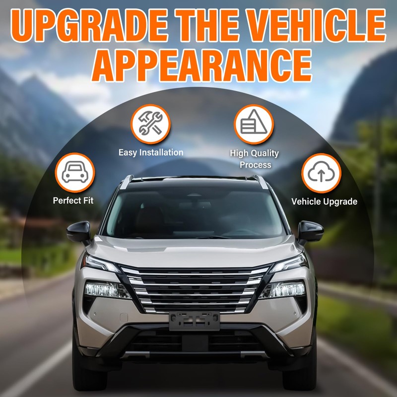 ABS Front License Plate Holder Compatible with 2021 Nissan Rogue,