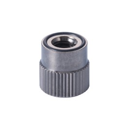 RX Nut Knurled Black 1 piece) Height 0.5 inches (12 mm), Knurled Nut, Penetration Knob, Anti-Loose, Vibration Control, Scratch Prevention, Made in Japan, Brass, Nickel Plated (M6 P1.0)