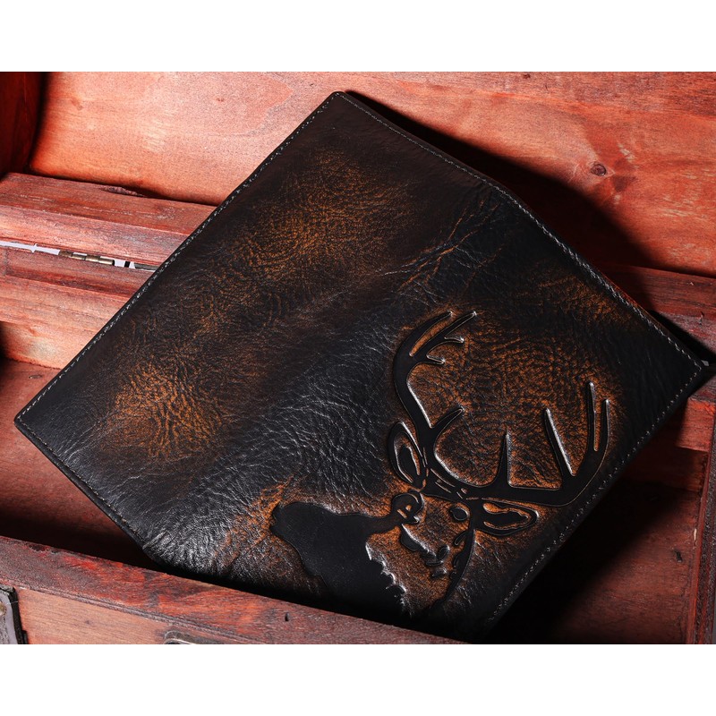DK86 DK86 Deer Long Wallet For Men Full Grain Leather