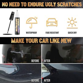 Black Touch Up Paint for Cars, Car Scratch Repair Paint Pen, 2 in 1 Auto Touch up Paint Pen, Universal Color Black Car Paint