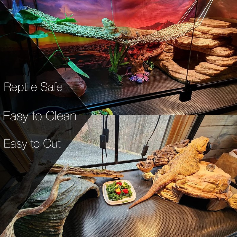 MRREPTILE Reptile Substrate Mat Carpet Bedding, Bearded Dragon Substrate, Reptile