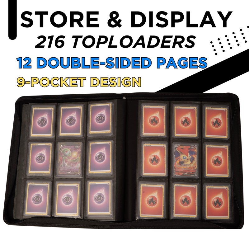 Premium Top Loader Binder for 216 Cards - 9 Pocket