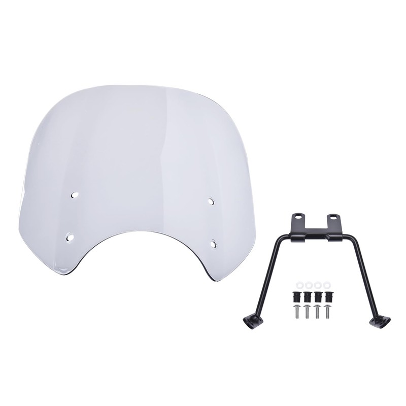 Motorcycle Windshield Deflector with Bracket Windscreen Fit for Rebel 500