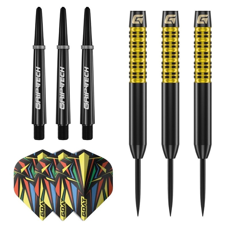 GOAT - Athlete Yellow Brass Steeldarts 12 Gram, Incl. 3
