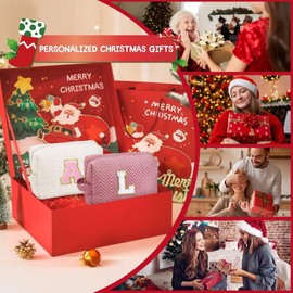 YOOLIFE Christmas Teacher Gifts for Women - Teacher Appreciation Gifts, Retirement Travel Gifts for Teacher Travel Makeup Organizer Bag Retirement Gifts for Women Teacher Gifts G