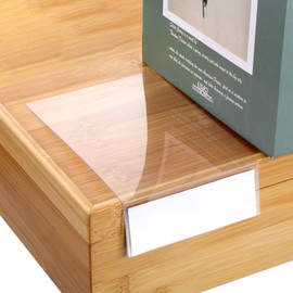 50 Pcs Library Shelf Label Holders 6 x 4 Inch Moveable Shelf Markers for Classroom Office Library Book Shelves with 50 Pcs Label Inserts