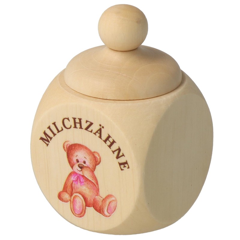 Spruchreif Wooden Milk Tooth Box with Lid and UV Print