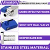 Josaton 3/8” Hose ID Barb Ball Valve 304 Stainless Steel