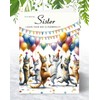 Sister Birthday Card - Dancing Cats Design - Happy Birthday