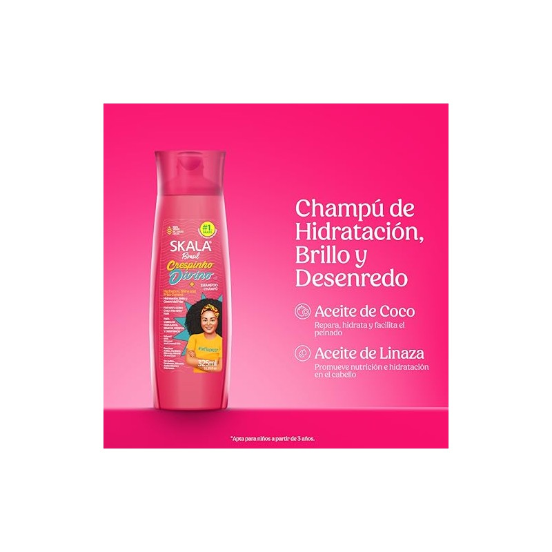 SKALA Crespinho Divino Shampoo Sin Lágrimas para Cabello Rizado Infantil