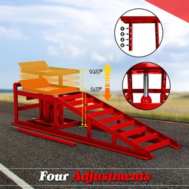 2 Pack Hydraulic Car Ramps 5T 10000lbs Low Profile Car Lift Service Ramps Truck Trailer Garage,Height Hydraulic Vehicle Ramps, Lift Height 11.61-16.21 Inches