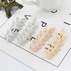 coadipress Gentlemen Gold Silver Leaf Brooches Simple Elegant Retro Double