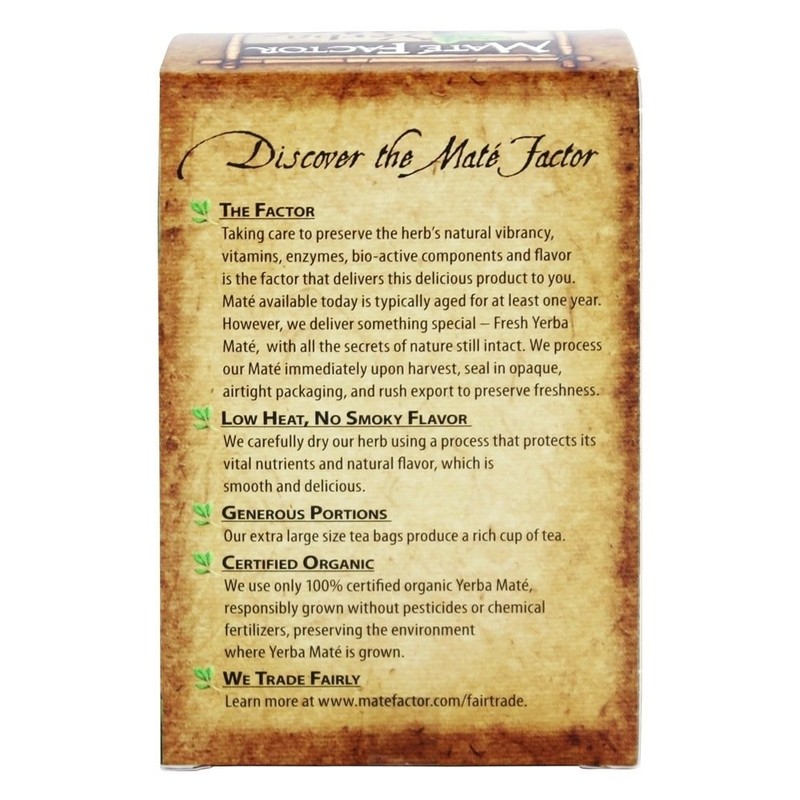 The Mate Factor Dark Roast Tea, 20 Bag (Pack of