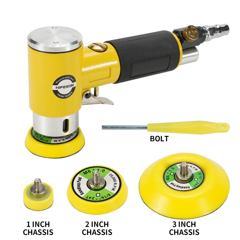 1/2/3 Inch Air Sander Sets For Car Polishing, High Speed