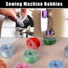 FIBOUND 100 Pieces Transparent Plastic Sewing Machine Bobbins, Plastic Bobbins