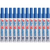 Artline 409XF Paint Markers for Wood, Glass, and Plastic, Waterproof Marker for Indoor/Outdoor Applications, Opaque Permanent Markers Chisel Tip 2.0-4.0mm - Blue, 12 Pack