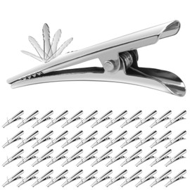 48Pcs Metal Alligator Clips Small Roach Clips Metal Alloy Clip Crocodile Clamps for Christmas Flowers Decorations Tree Spring Clips for Artificial Flower DIY Card Photo Memo Clip