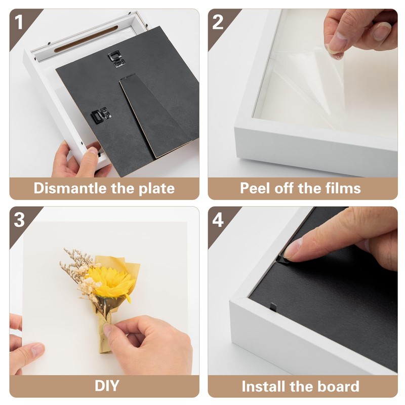 WISYOK 3D Picture Frame for Filling 22 x 22 cm,