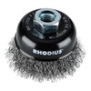 Rhodius Steel Cup Brush STBW with Corrugated Steel Wire for