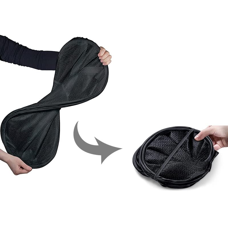 2 Pack Pop Up Collapsible Laundry Baskets, Foldable Mesh Popup