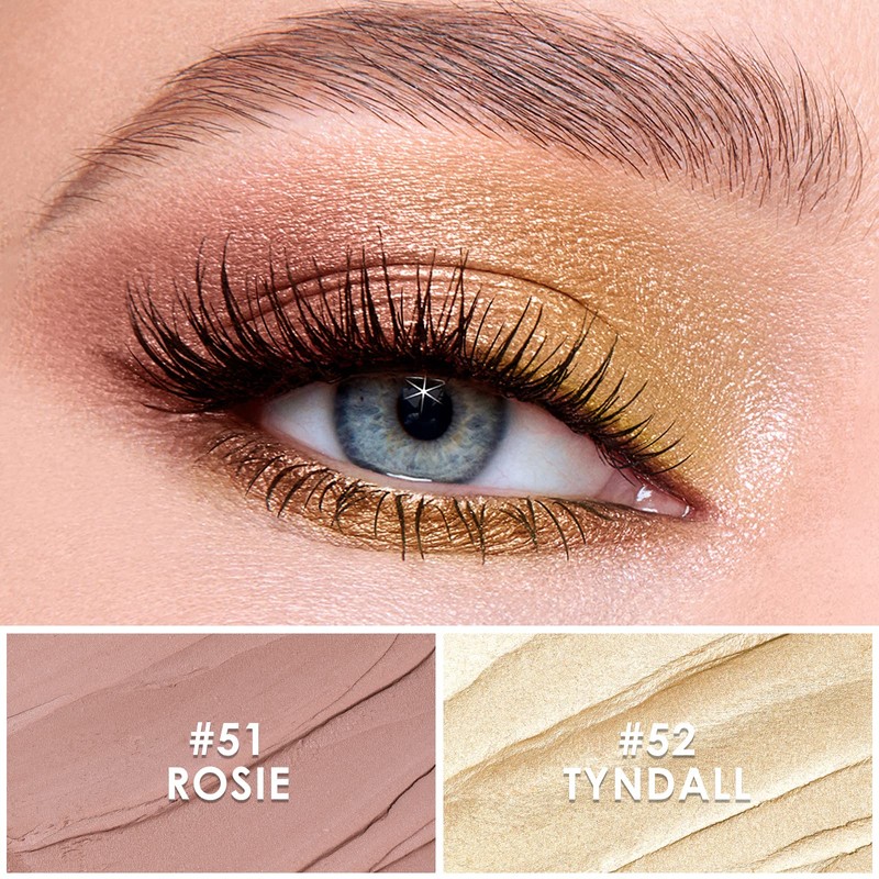 FOCALLURE 2 Pcs Cream Eyeshadow Stick,Brightener Eyeshadow Pencil Crayon,Highlighter Eye
