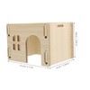 Generic Small Pet Wooden Hideout House for Hamster Chinchilla Rabbit