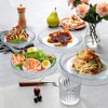 NUTRIUPS 4 Pack 9in Glass Dinner Plates - with Lipped